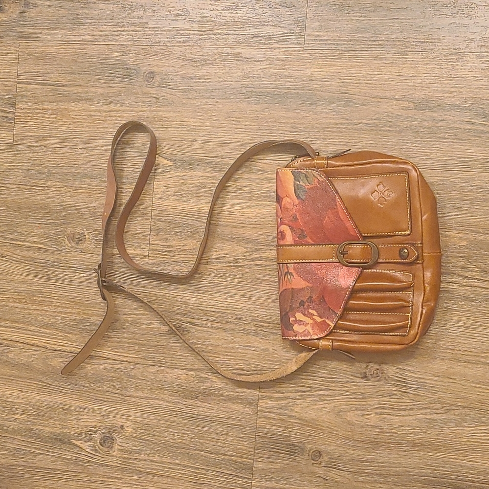 Patricia Nash leather floral cross body